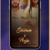 WI #2 – Hindu Engagement Invitation Card with Golden Theme and Ganesh Intro | English
